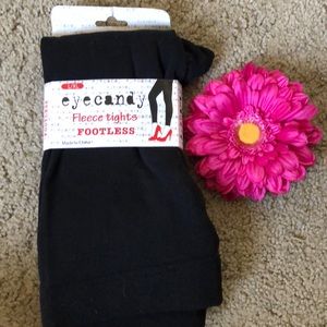 Footless fleece tights
